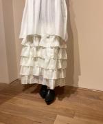 silk fril skirt