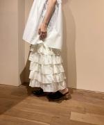 silk fril skirt