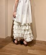 silk fril skirt