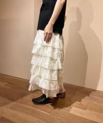 silk fril skirt