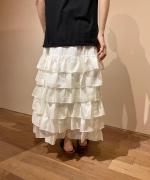 silk fril skirt