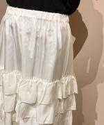silk fril skirt
