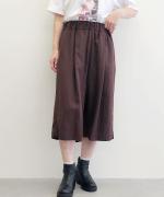 テンセルナイロン・ブロード　ワイドタックパンツ