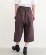 テンセルナイロン・ブロード　ワイドタックパンツ