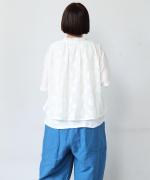 メッシュフラワーレース ノースリーブブラウス