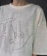 ハンドステッチ刺繍ブラウスT