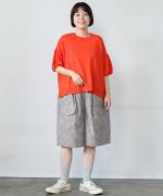 ドラムワッシャーポプリンチェック カーゴハーフパンツ