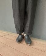 25/-リネン製品染め タックパンツ