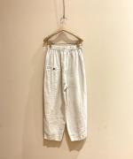 25/-リネン製品染め タックパンツ