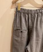 25/-リネン製品染め タックパンツ