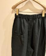 25/-リネン製品染め タックパンツ
