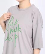 USE天竺 プリントT　プリントTシャツ(Run Skip Walk)