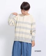ミラノリブボーダー　プルオーバー