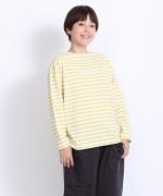トロワ天竺ボーダー　バスクロゴT