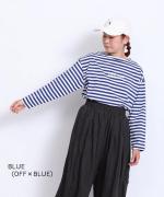 トロワ天竺ボーダー　バスクロゴT