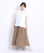 ドライコットン天竺 フリル袖フレンチT