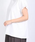 ドライコットン天竺 フリル袖フレンチT