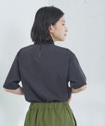 ドライコットン天竺 フリル衿5分袖T