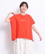 トロワ天竺　フレンチワイドロゴT