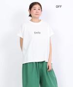 トロワ天竺　フレンチワイドロゴT(Emily)