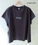 トロワ天竺　フレンチワイドロゴT(Emily)