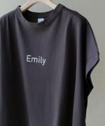トロワ天竺　フレンチワイドロゴT(Emily)