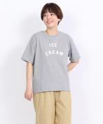 ドライコットン天竺 プリントT(ICE CREAM)