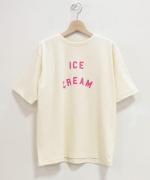 ドライコットン天竺 プリントT(ICE CREAM)