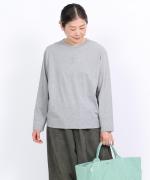 ドライコットン天竺　刺繍長袖T