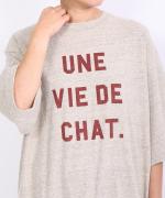 あらびき天竺　フットボールロゴT(UNE VIE DE CHAT)