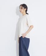 ドライコットン天竺 メッシュフリル衿T