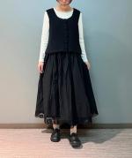 HEM LACE OVERWRAPED SKIRT
