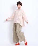 太番手ステッチコットンリネンボイル　シャツ