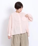 太番手ステッチコットンリネンボイル　シャツ
