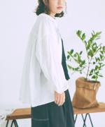 太番手ステッチコットンリネンボイル　シャツ