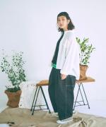 太番手ステッチコットンリネンボイル　シャツ
