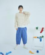 10ozコットンリネンデニム　ティンカーパンツ