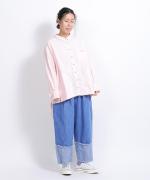 10ozコットンリネンデニム　パンツ