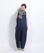 10ozコットンリネンデニム　オールインワン