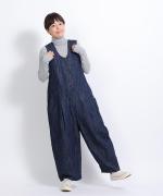10ozコットンリネンデニム　オールインワン