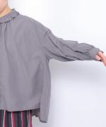 ふわふわコットン　フリルブラウス