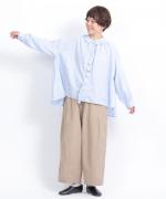 コットンリネンツイル　ワイドパンツ