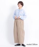 コットンリネンツイル　ワイドパンツ