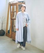 コットンリネンツイル　ワイドパンツ