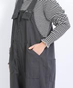 コットンリネンツイル　サロペット