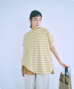 スカラップ刺繍コットンリネンボイル　ノースリーブプルオーバー