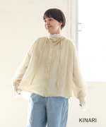 コットンリネン先染めボイルワッシャー　シャツ
