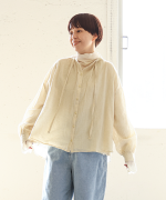 コットンリネン先染めボイルワッシャー　シャツ