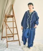 キナリヘリンボンオックス／10ozデニム　パンツ