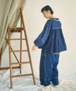 キナリヘリンボンオックス／10ozデニム　パンツ
